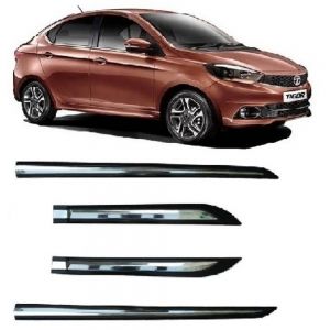 Door Side Beading For Tigor - Silver & Black